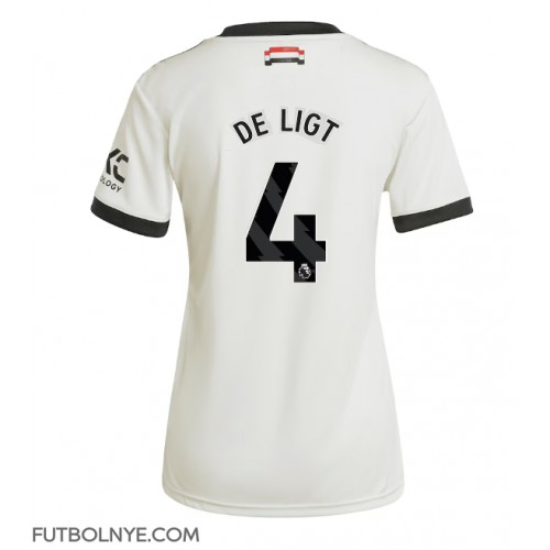 Camiseta Manchester United Matthijs de Ligt #4 Tercera Equipación para mujer 2024-25 manga corta